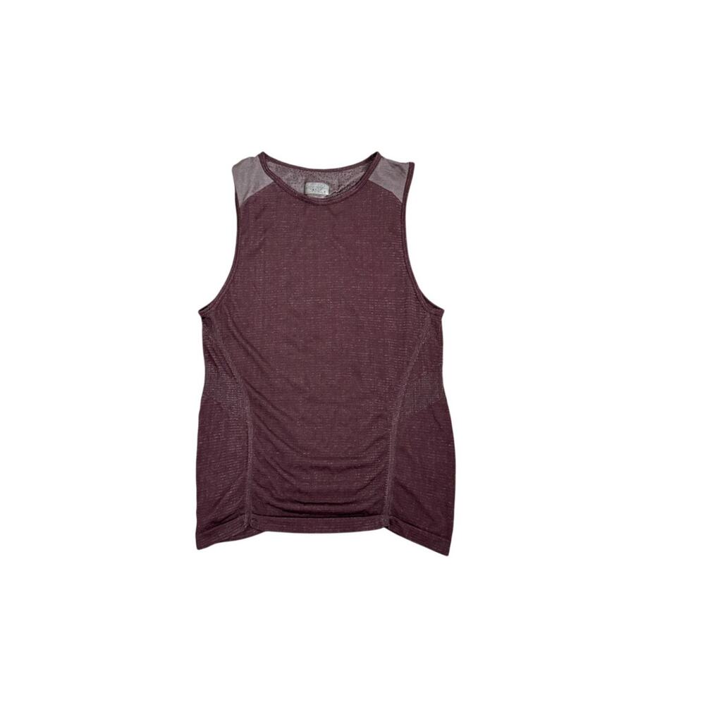 Athleta Crush Metallic Purple Athletic Muscle Athleisure Tank Top Size Small